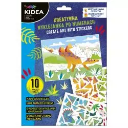 WYKLEJANKA PO NUMERKACH DINOZAUR ZESTAW KREATYWNY 5+