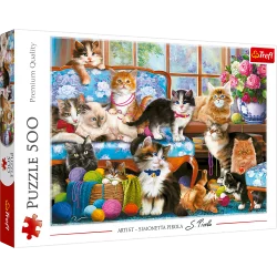 KOCIA RODZINA PUZZLE 500 ELEMENTÓW TREFL 9+