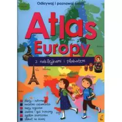 ATLAS EUROPY Z NAKLEJKAMI I PLAKATEM