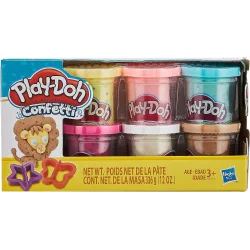 PLAY DOH CIASTOLINA Z KONFETTI 6 KOLORÓW 3+