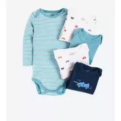 BODY CHŁOPIĘCE Z DŁUGIM RĘKAWEM 5SZT. ROZMIAR 80 COOL CLUB