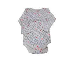 BODY DZIEWCZĘCE Z DŁUGIM RĘKAWEM SERDUSZKA ROZMIAR 74 COOL CLUB UŻYWANE