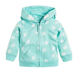 BLUZA DZIEWCZĘCA Z KAPTUREM TURKUSOWA ROZMIAR 80 COOL CLUB