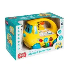 INTERAKTYWNY SAMOCHÓD VAN MUZYCZNY SORTER ZE ZWIERZĘTAMI 12M+ - Smiki