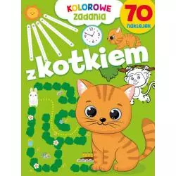 KOLOROWE ZADANIA Z KOTKIEM. KSIĄŻECZKA Z NAKLEJKAMI