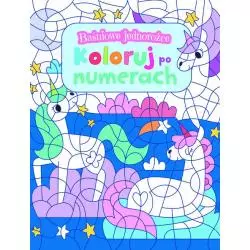 BAŚNIOWE JEDNOROŻCE. KOLORUJ PO NUMERACH