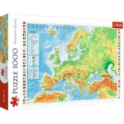 MAPA FIZYCZNA EUROPY PUZZLE 1000 ELEMENTÓW 10+ II GATUNEK