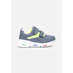 NIEBIESKIE BUTY SPORTOWE NA PODESZWIE Z DIODAMI I RZEPEM ROZMIAR 27