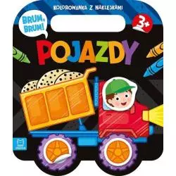 POJAZDY. KOLOROWANKA Z NAKLEJKAMI 3+