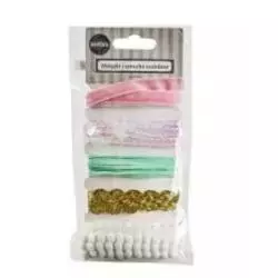 WSTĄŻKI I SZNURKI OZDOBNE MIX 5 SZTUK