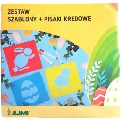 ZESTAW 3 SZABLONÓW WIELKANOCNYCH + PISAKI KREDOWE 3+