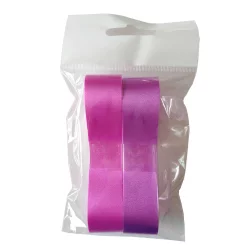 WSTĄŻKA RÓŻOWA DEKORACYJNA 2 SZTUKI