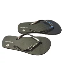 CZARNE KLAPKI JAPONKI NA PŁASKIEJ PODESZWIE ROZMIAR 37