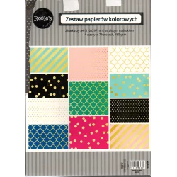 ZESTAW PAPIERÓW KOLOROWYCH 28 ARKUSZY A4