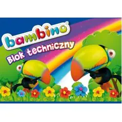 BLOK TECHNICZNY BIAŁY 10 ARKUSZY A4 BAMBINO
