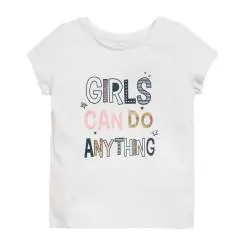 T-SHIRT DZIEWCZĘCY BIAŁY 128 CM COOL CLUB - Cool Club