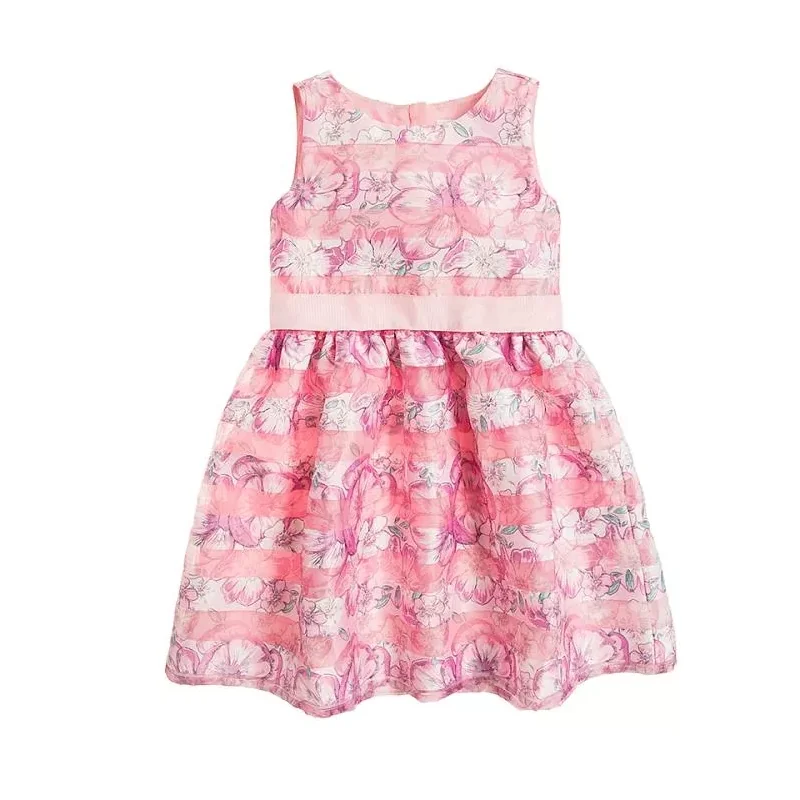 SUKIENKA DZIEWCZĘCA RÓŻOWA W KWIATY 110 CM COOL CLUB - Cool Club