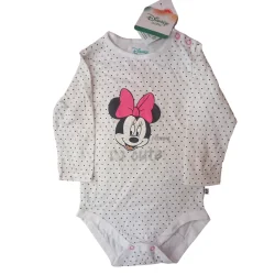 BODY DZIEWCZĘCE Z DŁUGIM RĘKAWEM MYSZKA MINNIE ROZMIAR 80 COOL CLUB