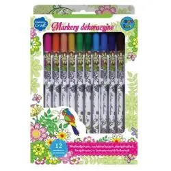 MARKERY DO TEKSTYLIÓW I CERAMIKI 12 KOLORÓW