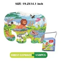 PUZZLE ZWIERZĘTA SAWANNY 150 ELEMENTÓW HAHOWA 3+