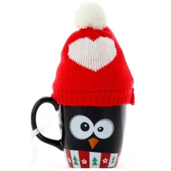 KUBEK PINGWIN Z CZAPKĄ 450 ML