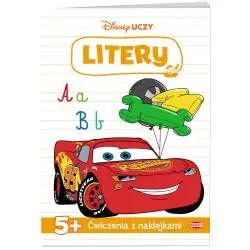 DISNEY AUTA. LITERY. ĆWICZENIA Z NAKLEJKAMI 5+