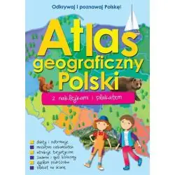 ATLAS GEOGRAFICZNY POLSKI Z NAKLEJKAMI I PLAKATEM