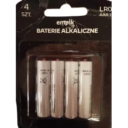 BATERIE ALKALICZNE 4 SZTUKI LR03 AAA 1.5V