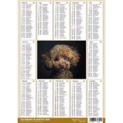 KALENDARZ A4 PSY PLAKIETKA 2025