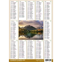 KALENDARZ A4 GÓRY PLAKIETKA 2025