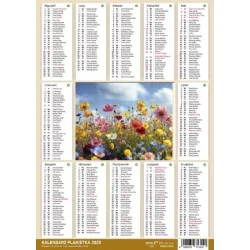 KALENDARZ A4 ŁĄKA PLAKIETKA 2025