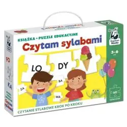 CZYTAM SYLABAMI. KSIĄŻKA + PUZZLE EDUKACYJNE KAPITAN NAUKA 3-6 LAT
