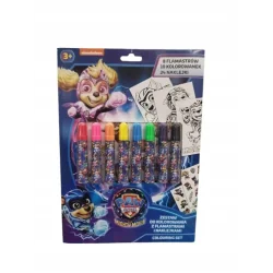 ZESTAW DO KOLOROWANIA Z FLAMASTRAMI I NAKLEJKAMI PSI PATROL 3+