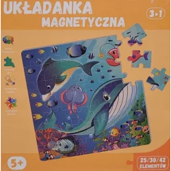 MAGNETYCZNA UKŁADANKA 3W1 ŚWIAT ZWIERZĄT DLA DZIECI 5+