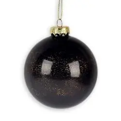 BOMBKA SZKLANA CZARNA 8 CM