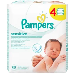 CHUSTECZKI NAWILŻANE PAMPERS SENSITIVE 4 X 56 SZT. 224 SZT
