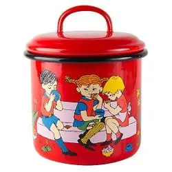 EMALIOWANY POJEMNIK PIPPI POŃCZOSZANKA 1,3L II GATUNEK