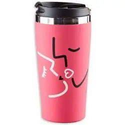 KUBEK TERMICZNY RÓŻOWY WALENTYNKI 450 ML