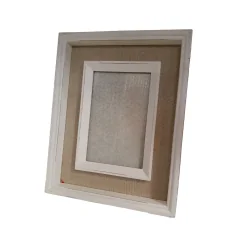 RAMKA NA ZDJĘCIA BEŻOWO-BIAŁA 10 X 15 CM