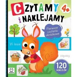 W LESIE. CZYTAMY I NAKLEJAMY. PIERWSZE CZYTANKI OBRAZKOWE 4+