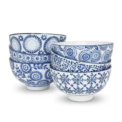 MISECZKA CERAMICZNA NIEBIESKO-BIAŁA 11CM