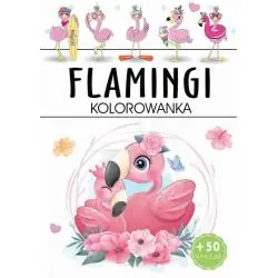 FLAMINGI. KOLOROWANKA Z NAKLEJKAMI