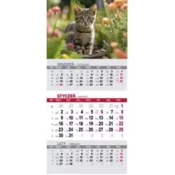 KALENDARZ TRÓJDZIELNY KOT 2025