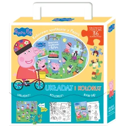 ŚWINKA PEPPA. UKŁADAJ I KOLORUJ