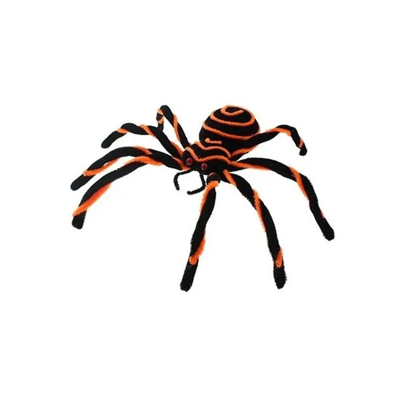 OZDOBA PAJĄK CZARNO-POMARAŃCZOWY