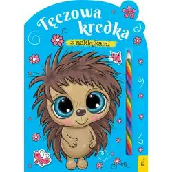 JEŻ. TĘCZOWA KREDKA Z NAKLEJKAMI