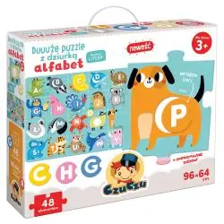 ALFABET PUZZLE 48 ELEMENTÓW DUUUŻE Z DZIURKĄ CZUCZU 3+