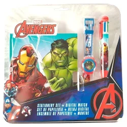 ZESTAW ZEGAREK CYFROWY + AKCESORIA MARVEL AVENGERS