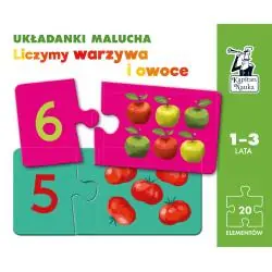 UKŁADANKI MALUCHA LICZYMY WARZYWA I OWOCE KAPITAN NAUKA 1-3 LAT