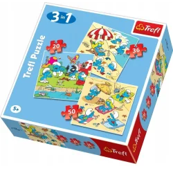 SMERFY PUZZLE 3W1 106 ELEMENTÓW TREFL 5+